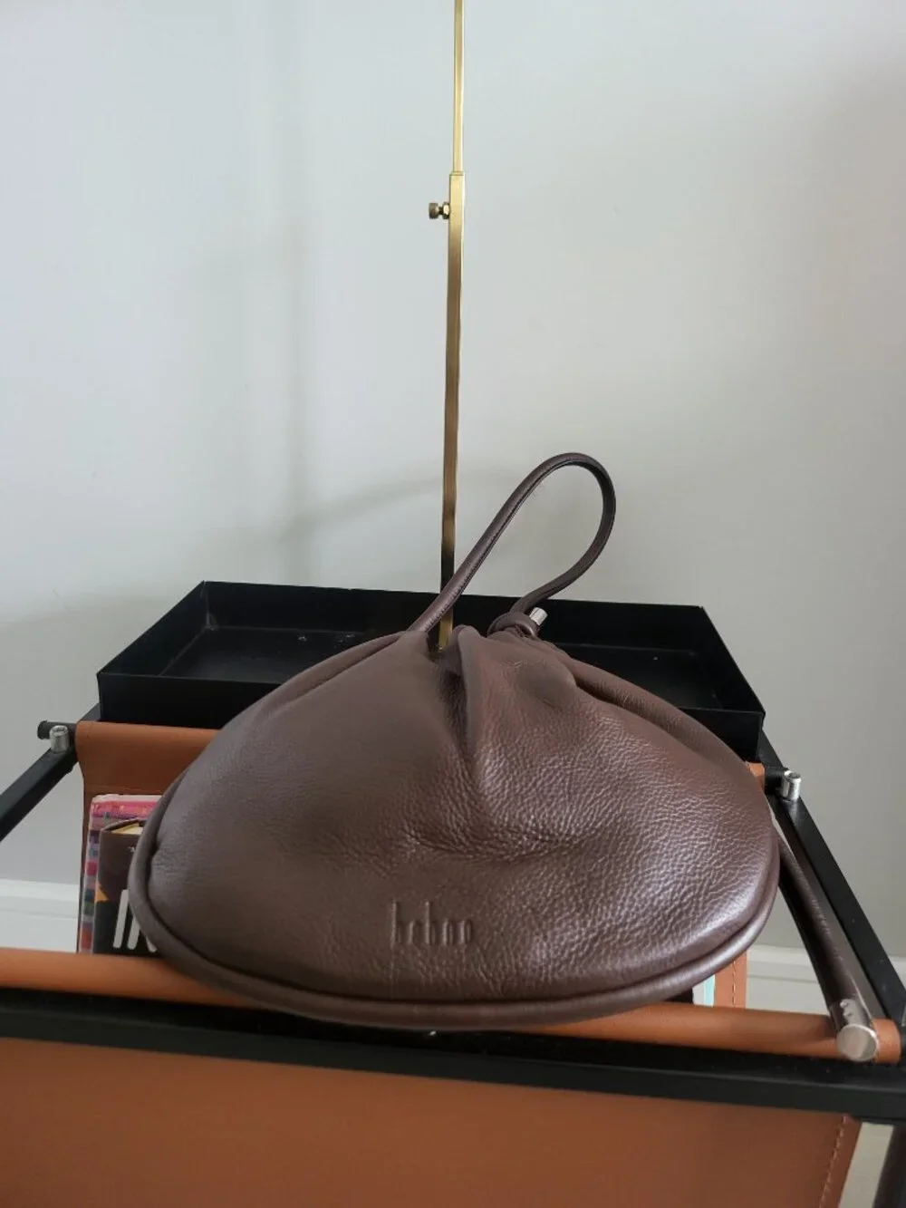 Behno Brown Ina Mini Potli Wave Quilt bag